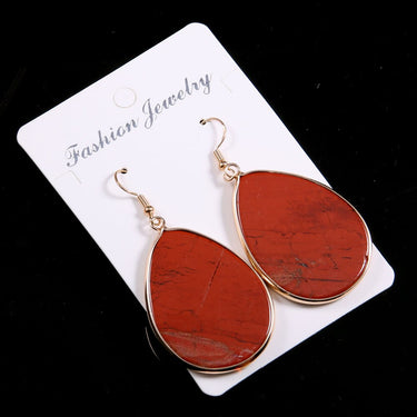 Vintage Red Natural Jasper Earrings